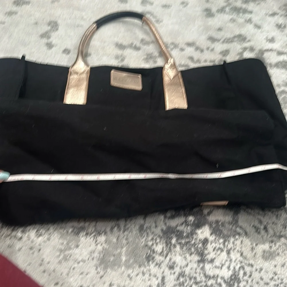 Victoria Secret black and rose gold large tote bag